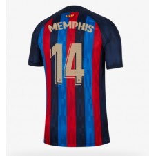 Barcelona Memphis Depay #14 Hjemmedrakt 2022-23 Kortermet